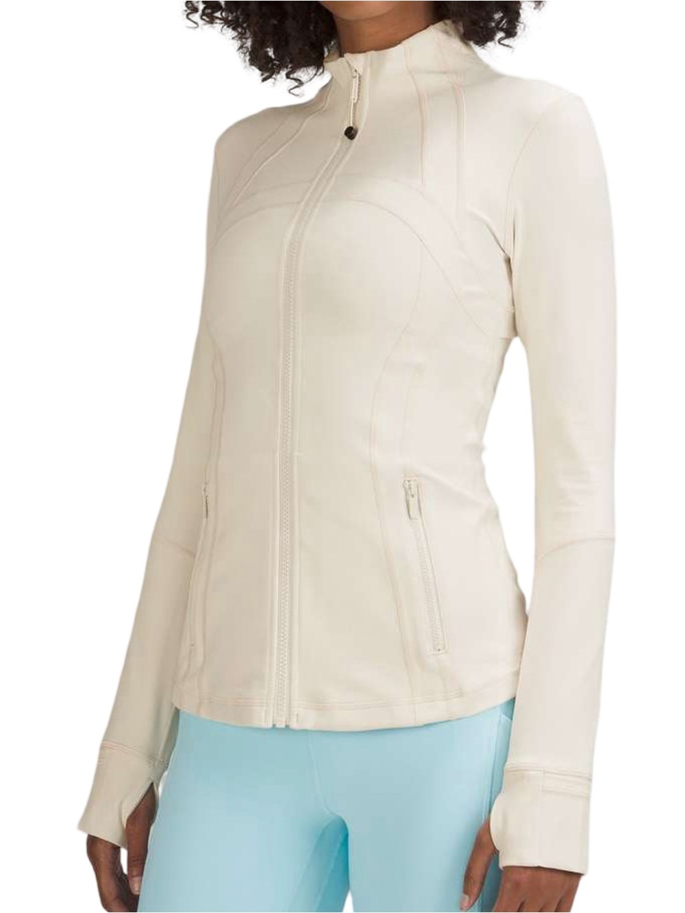 lululemon athletica Women’s Size 8 Bone Cream Full Zip Nulu Define Jacket